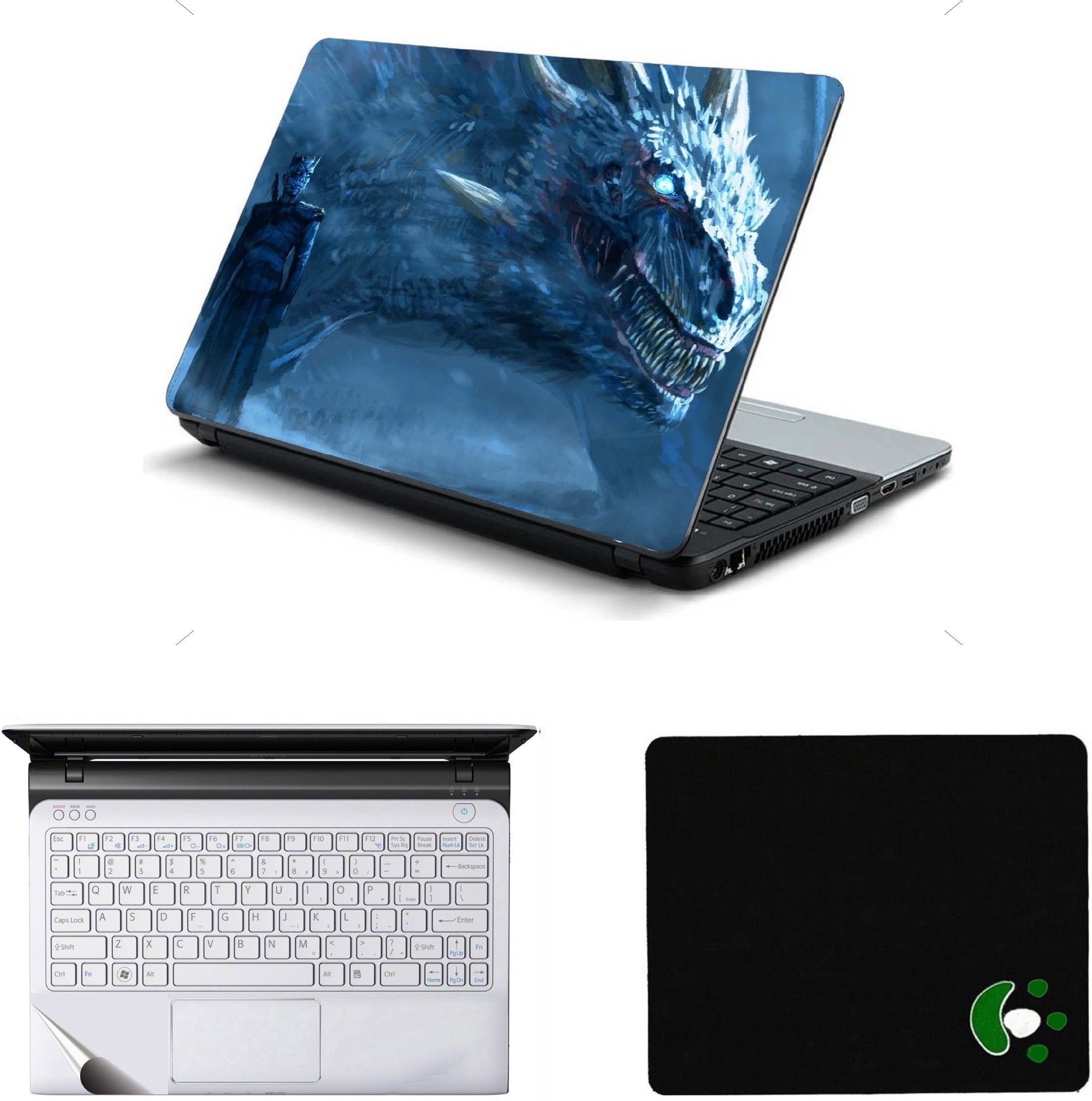 Mitram 3in1 Laptop Accessories Combo 15.6 Inch Game of Thrones laptop Skins Stickers, Mouse Pad and Palmrest Skin for HP-DELL-Lenovo-Asus-Acer Laptops || Notebooks Combo Set-image-44