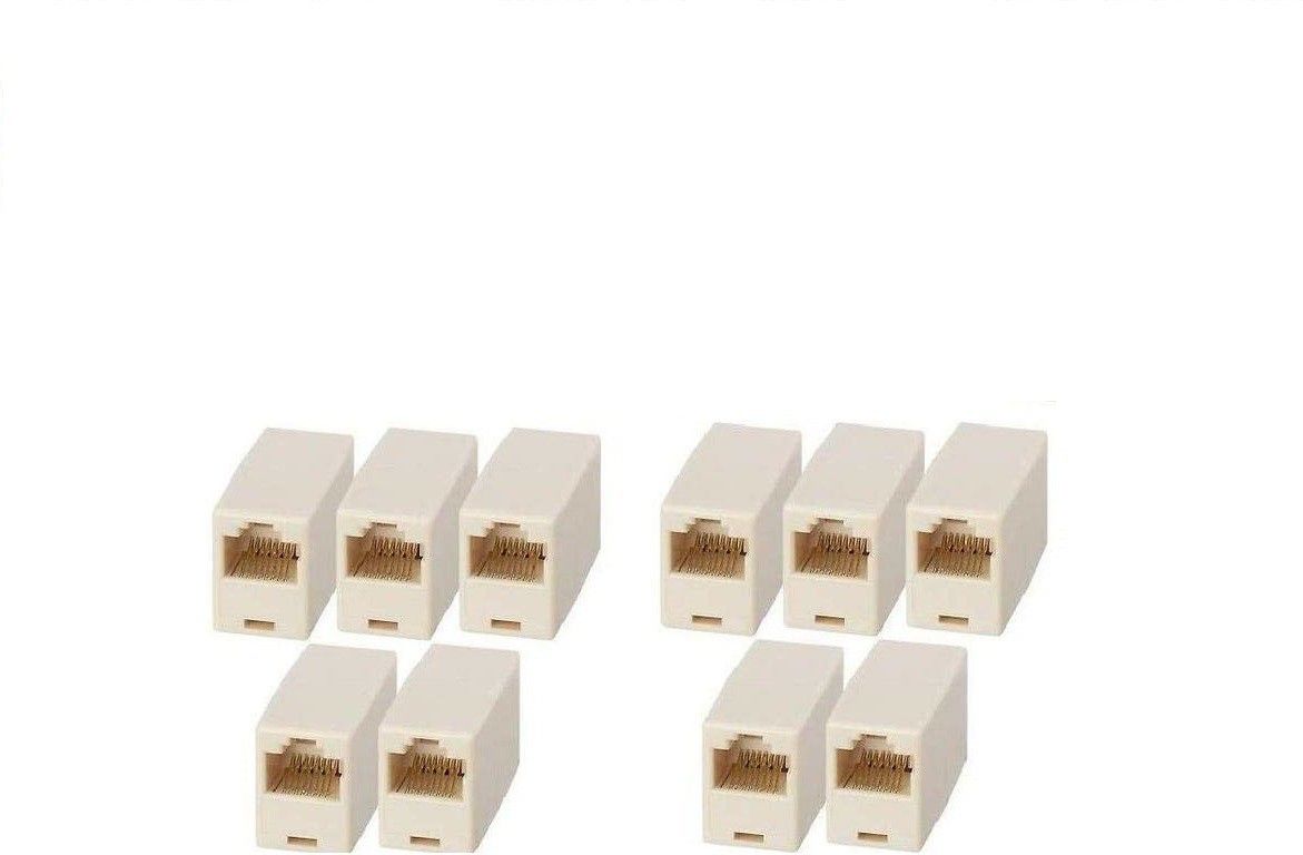 LipiWorld RJ45 8P8C Female to Female Network LAN Cable Coupler Jointer Adapter Connector Extender (10 PCS) Lan Adapter-image-46