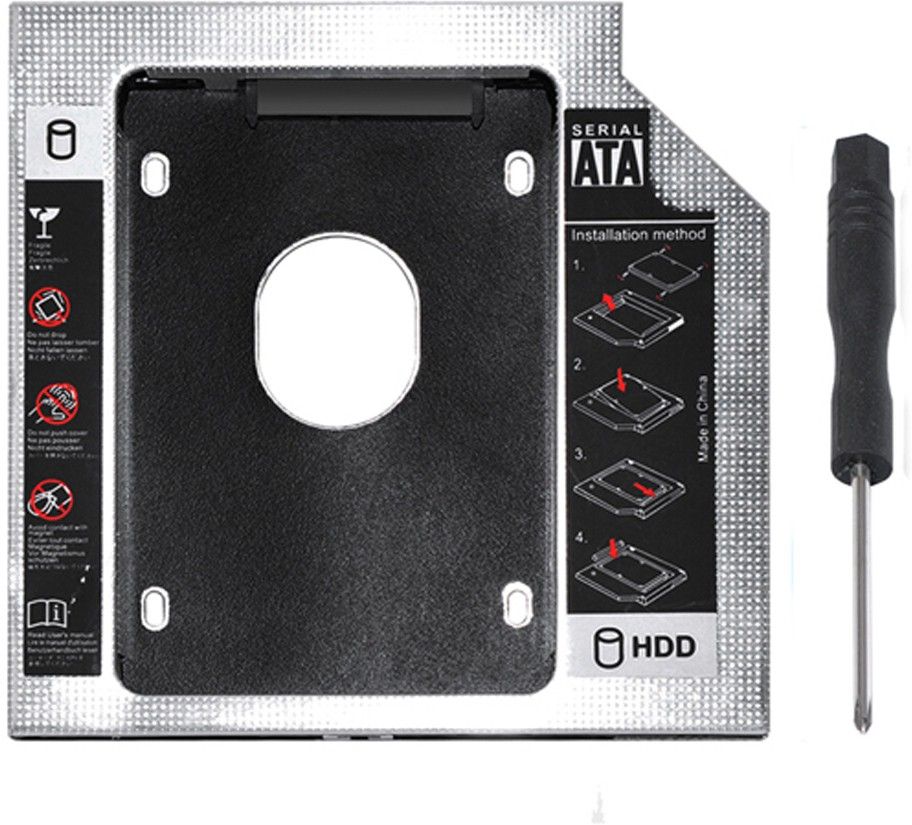 HL Technology ptical Bay 2nd Hard Drive Caddy, Universal for 9.5mm CD/DVD Drive Slot (for SSD and HDD) 2.5 inch Internal Hard Drive Enclosure/HDD Caddy-picture-43