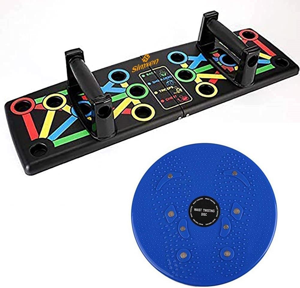 ANYTIME FITNESS COMBO 14in1 Push Up Board & Tummy Twister/Slimmer Fitness Accessory Kit Kit-image-18