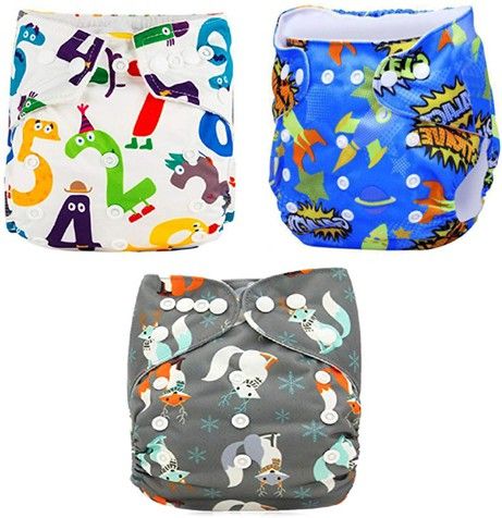 ® Baby Cloth Diaper Pants Adjustable Reusable Washable Printed Button Diaper for Babies/Infants/Toddlers (Age 0 to 2 Years) (Assorted Colors & Prints)-image-17