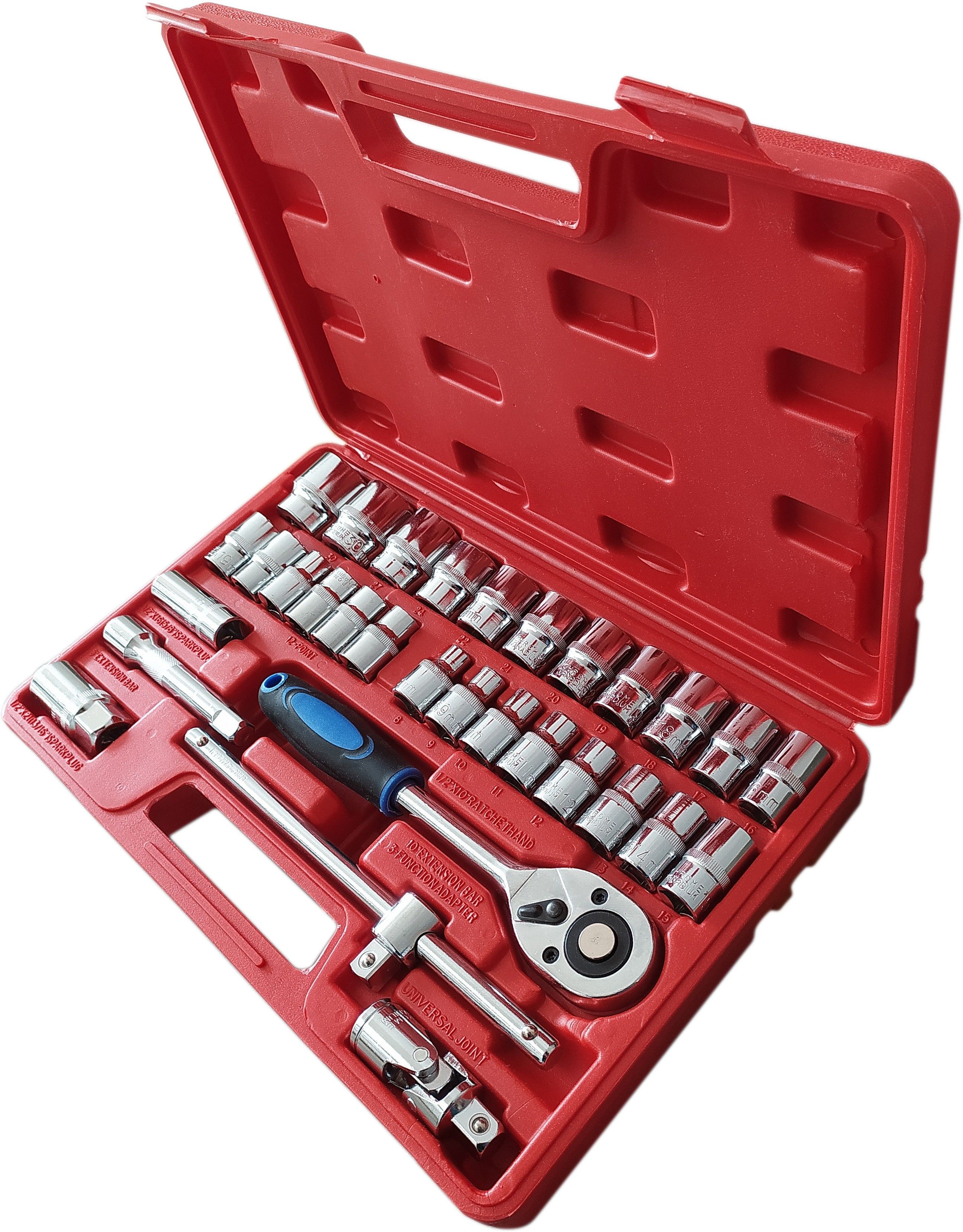 inditrust 32Pcs 1/2inch Combinational Ratchet Wrench Spannar Tool Goti Set Spanner Socket Set-picture-22