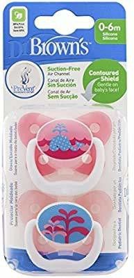 Dr Brown's Prevent Soother - 0-6m - Pink (PV-12302) Soother-image-2