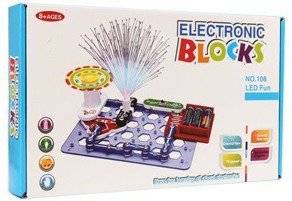 Electronic Blocks 17 Parts Discovery Kit Led Fun STEM DIY Electronic Learning Toys Educationa Electric Circuits Toys for Children-image-17