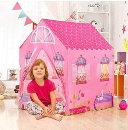 Jumbo Size Extremely Light Weight , Water Proof Kids Play Tent House for 10 Year Old Girls and Boys (Doll House) (Pink)