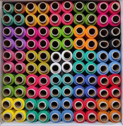 computronics Sewing polyester thread/Multicolor Spool(150 m pack of 100) Sewing Kit-picture-16