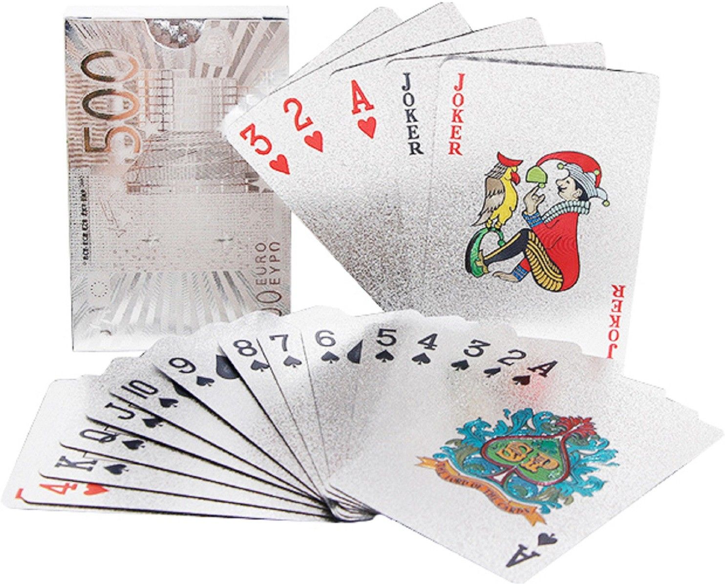 Waterproof PVC Playing Cards | Plastic Playing Set for Game Deck | Gift Poker | Table Cards with Razor Edges and Corners for Classic Magic Tricks Games | Colour - Silver-image-21