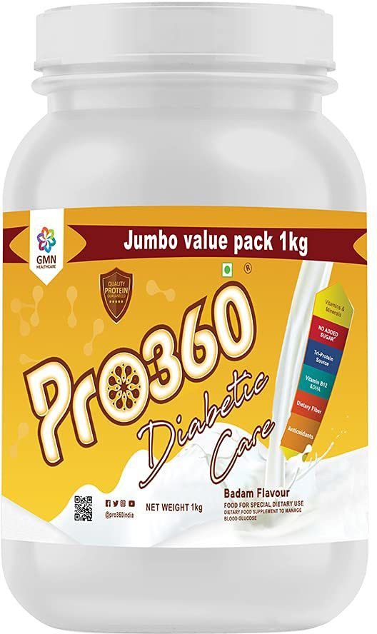 Diabetic Protein Powder Nutrition Drink For Managing Diabetes Badam Flavour - 1KG Nutrition Drink-image-28