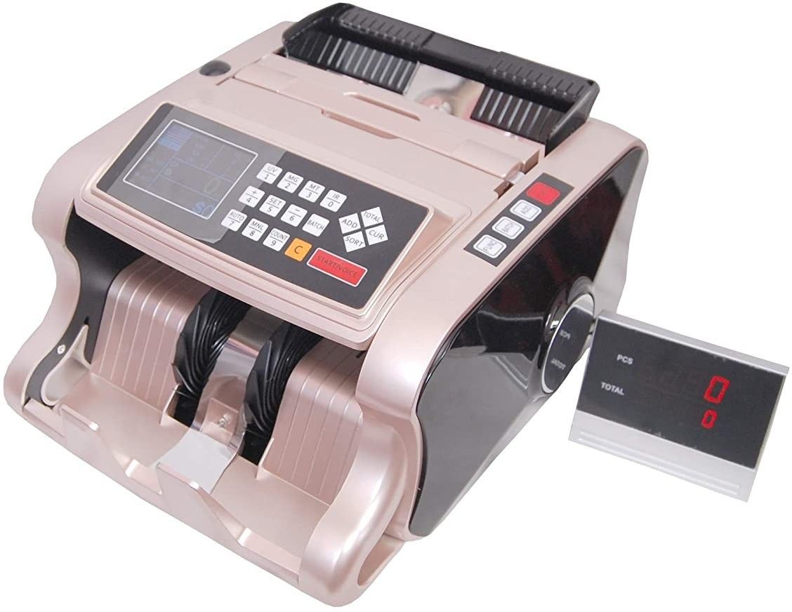 HANUTECH Mix Value Counter Currency Counting Machine With Counterfeit Notes Detection Function and External Display with(MG, UV, MT, IR, 3D, DD) 5 Censors Note Counting Machine-image-28