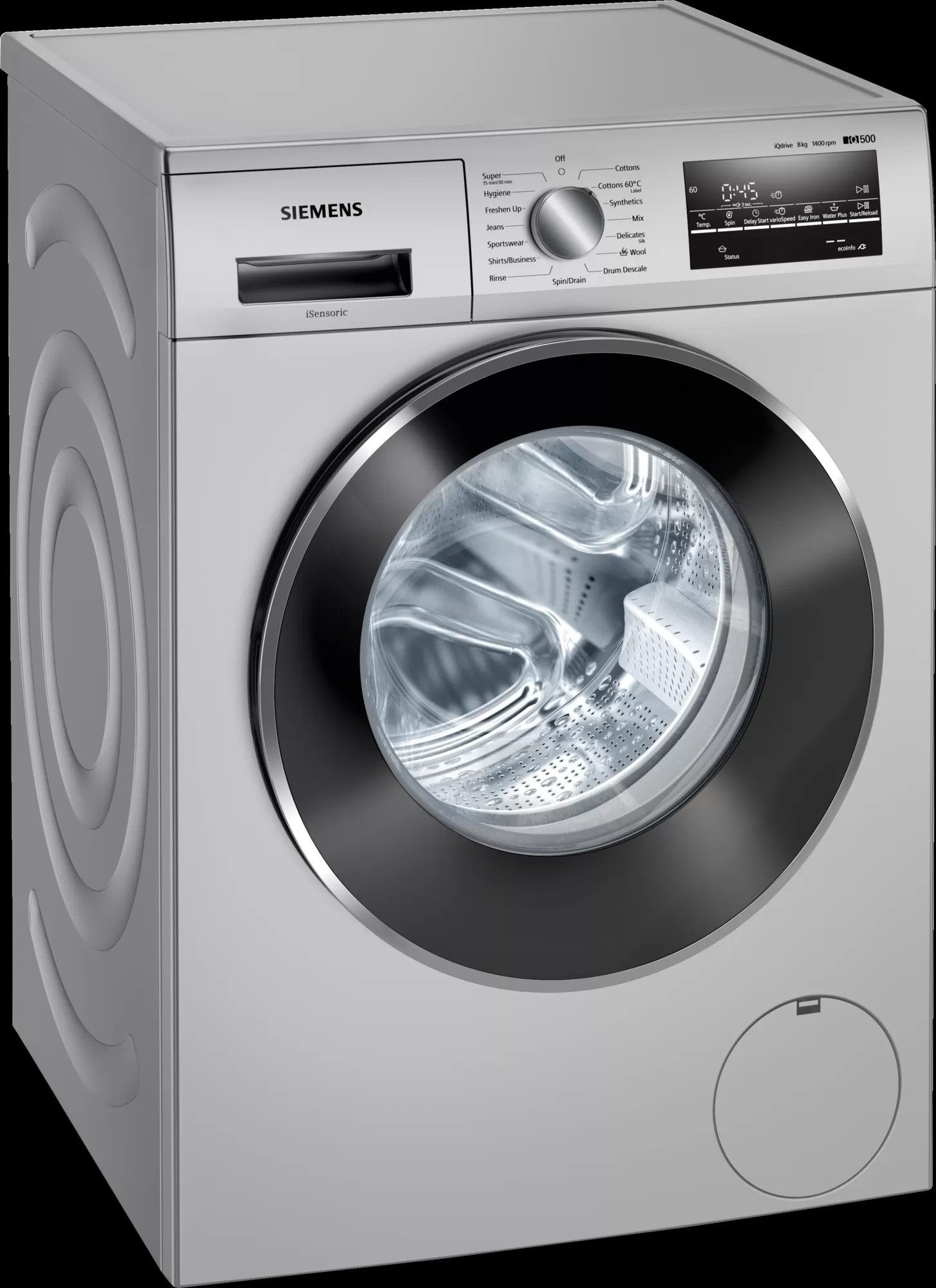 8 kg Fully Automatic Front Load with In-built Heater Silver-image-48
