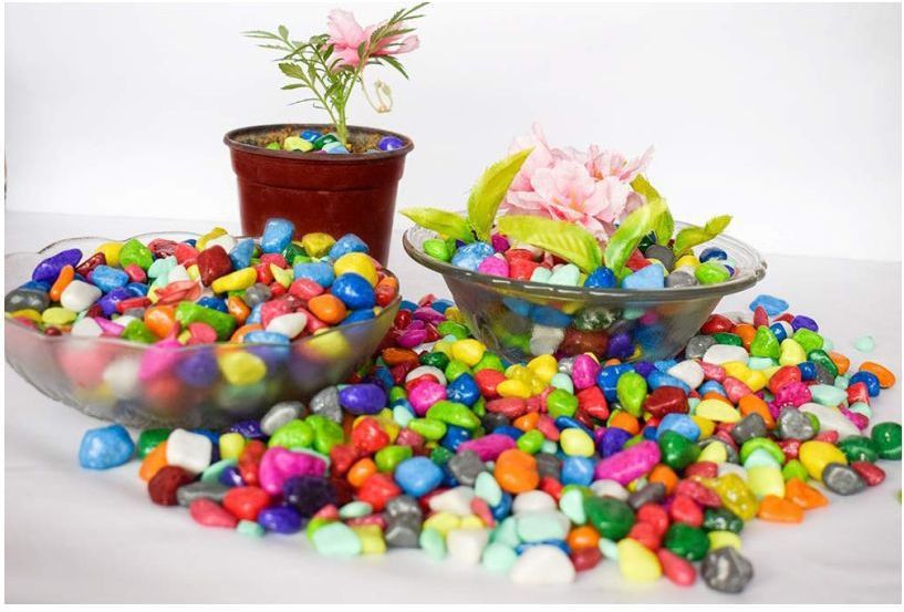 Afast Multicolor Pabbles/Stone For Garden, Plants, Aquarium & Home Decor Marble Unplanted Substrate-image-11