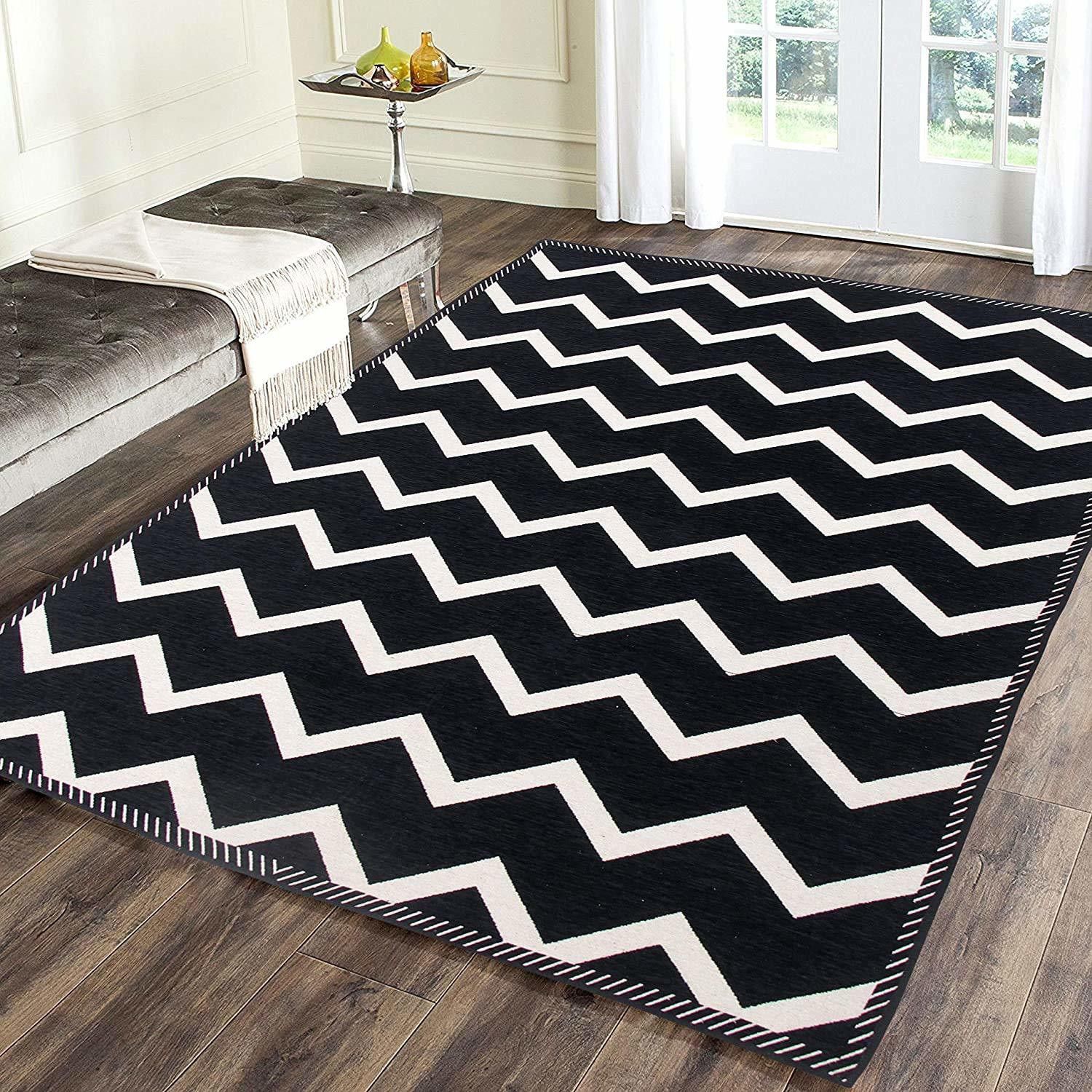 linen basics Black Chenille Carpet-picture-26