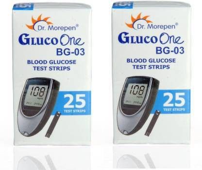 dr. morepen Dr Morepen BG03 Glucometer 25 strips (Pack of 2) Glucometer-picture-15