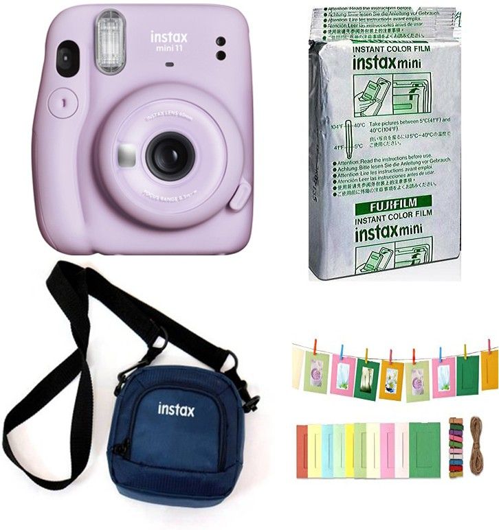 FUJIFILM Instax Mini 11 Mini 11 Purple with Pouch and 10x1 film Instant Camera With bunting1 Instant Camera-picture-37