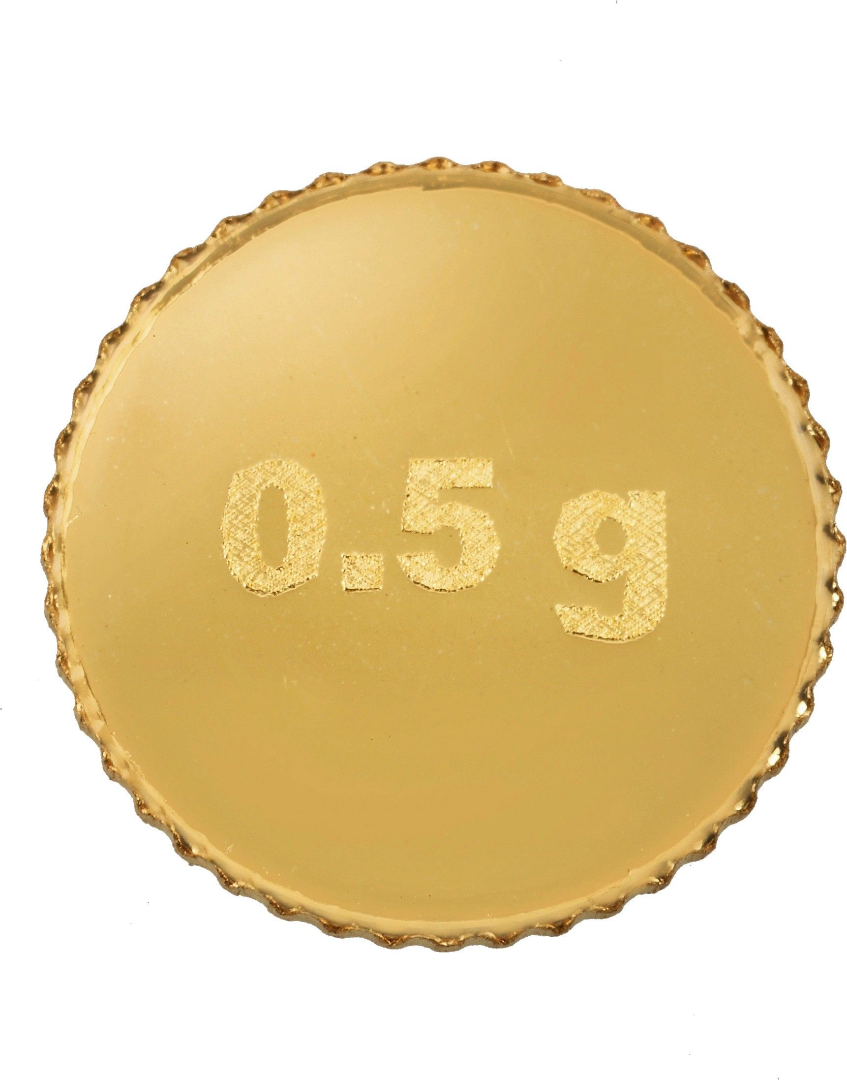 GCBR27 24 (999) K 0.5 g Yellow Gold Coin