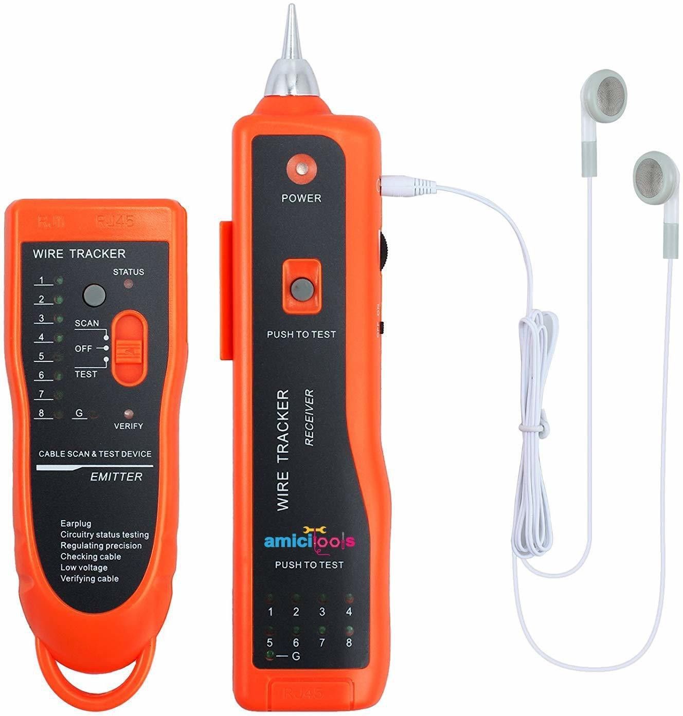 XQ-350 Wire Tracker, Cable Break Point Tester for Network Cable (RJ45), Ethernet LAN, Telephone Line (RJ11) with 2X 9V Batteries Digital Multimeter-image-32