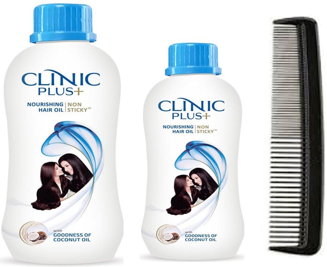 clinic plus Nourishing Hair Oil Non Sticky 200ml + 100ml + Western Avenue 1 Comb-picture-24
