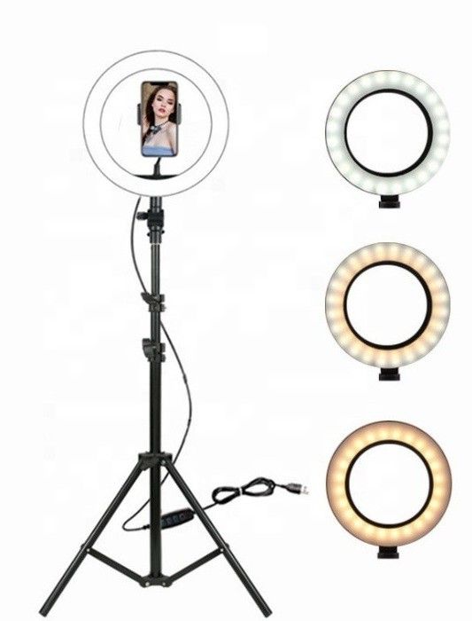 Webilla Selfie Ring Light With Tripod Stand and Phone Holder Dimmable LED Circle Lights Lighting For Photography Vlogging Makeup Video Ring Flash-image-20