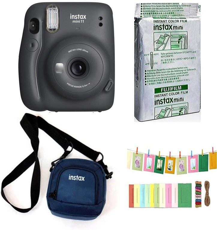 FUJIFILM Instax Mini 11 Mini 11 Camera with 10x1 film with pouch & bunting1 Instant Camera-picture-33