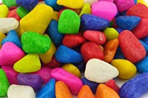 Decorative Multicolor Pebbles/Stone For Fish Aquarium, Garden, Vase, Plant, Home Decoration -e20 Painted Angular Rock Stone-image-15