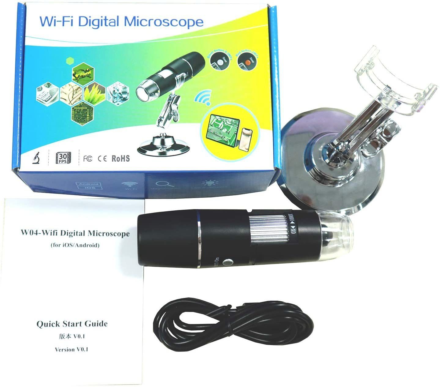 a&s toolshop Latest 1000X Magnification 8 Led USB Digital Microscope + Endoscope + Stand for Education Industrial Biological Inspection Microscope Slide Box-picture-23