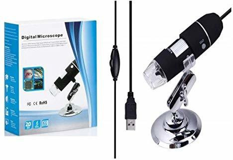 a&s toolshop 50 to 1000x Magnification Endoscope, 8 LED USB 2.0 Digital Microscope, Mini Camera with Metal Stand, Compatible with & Window 7 8 10 for PCB Inspection/Measurement Microscope Slide Box image 1