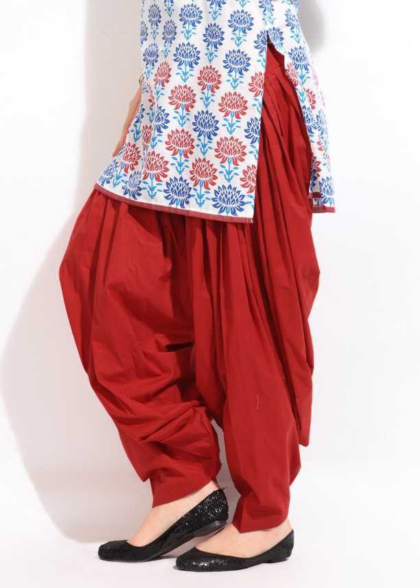 uganta Pure Cotton Solid Women ["Red"] Salwar-picture-12