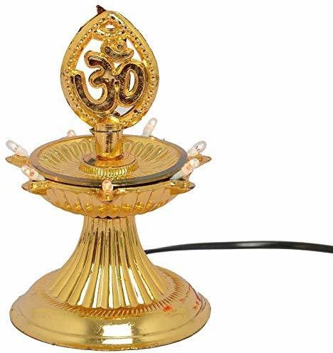 Golden OM Design Led Electric Diya Light(PACK OF 1) for Temple(LAYER 1) Table Lamp-image-38