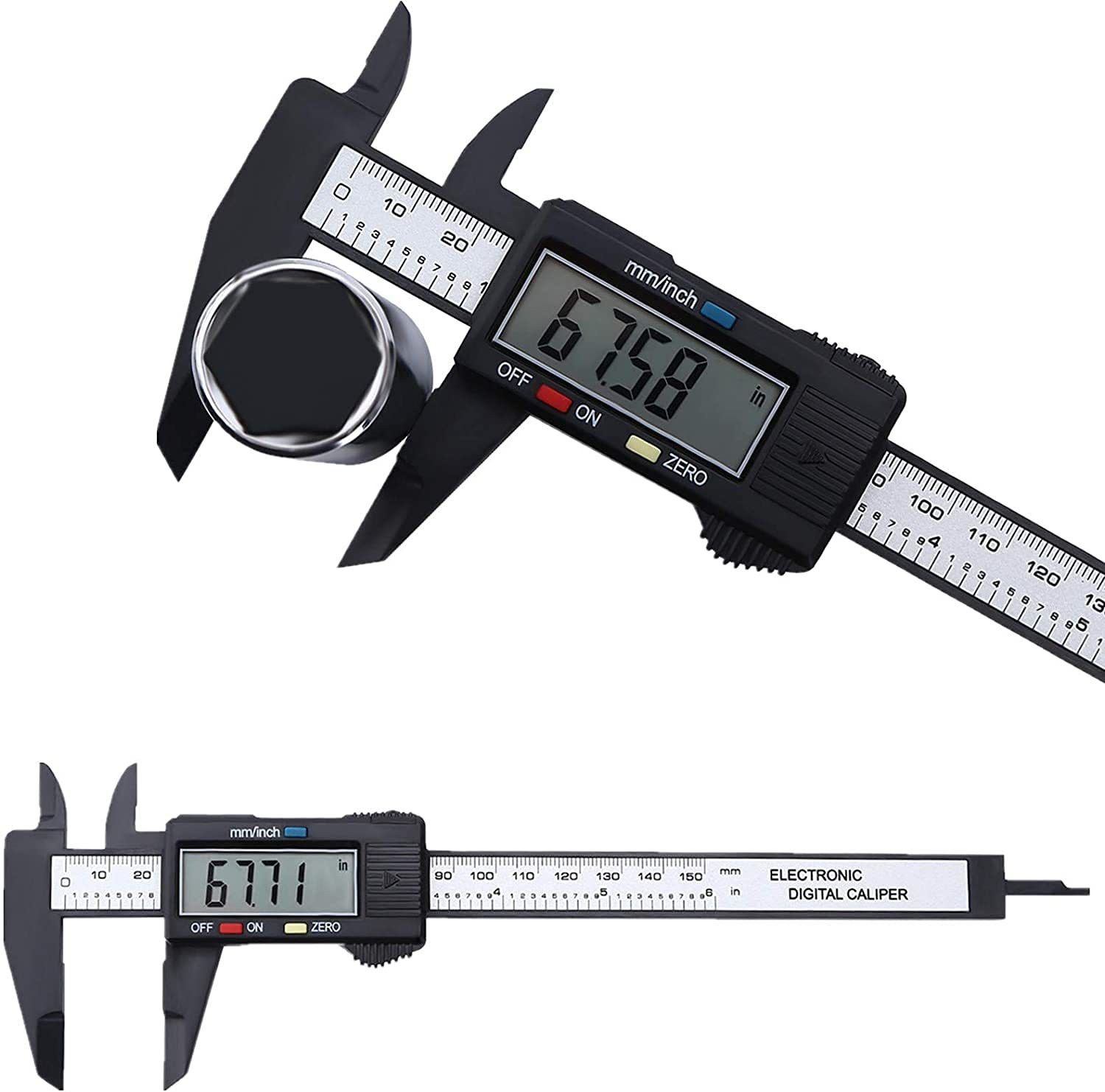 Electronic Carbon Fiber Composites Digital with LED Screen Vernier Caliper