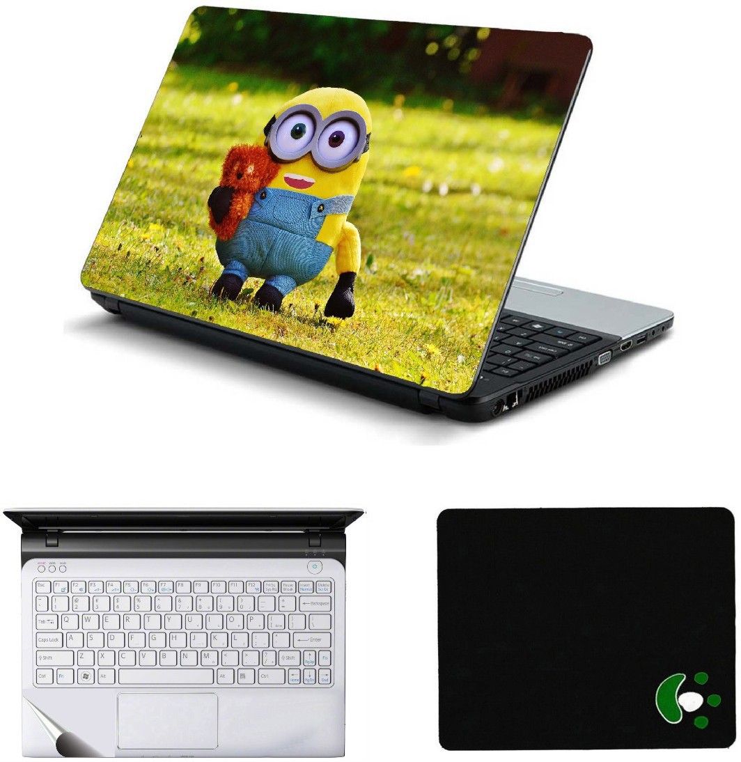 Mitram 3in1 Laptop Accessories Combo Kit Decal Minion with Toy laptop Skins Stickers, Mouse Pad and Palmrest Skin for HP-DELL-Lenovo-Asus-Acer Laptops || Notebooks 15.6 Inch Combo Set-image-40