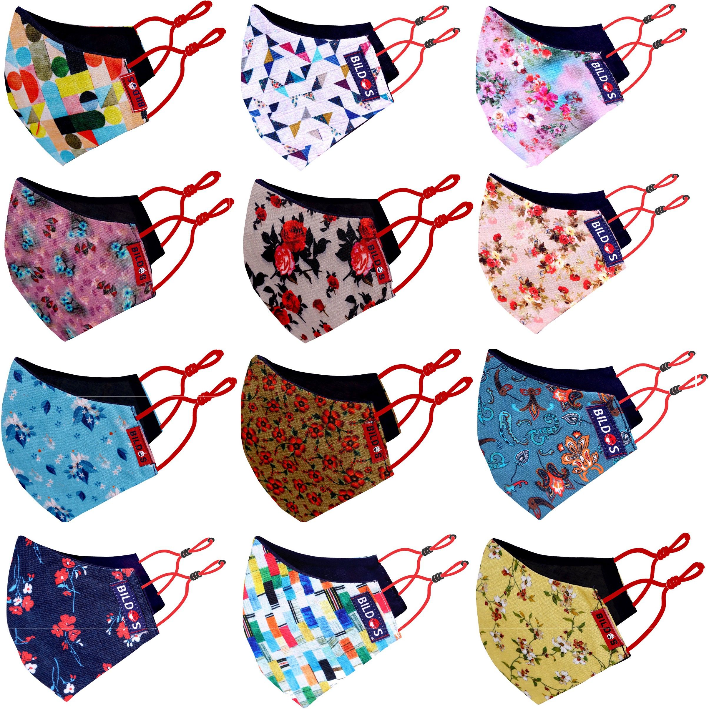 Cotton Printed Cloth mask Super Breathable Reusable Cloth Face Mask with Adjustable Ear loop Cloth Mask With Melt Blown Fabric Layer