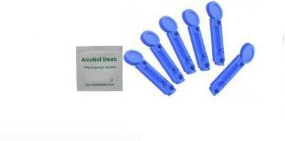 Wellstar 100 Alcohol Swabs & 100 Glucometer Lancets (100) Glucometer Lancets-picture-37