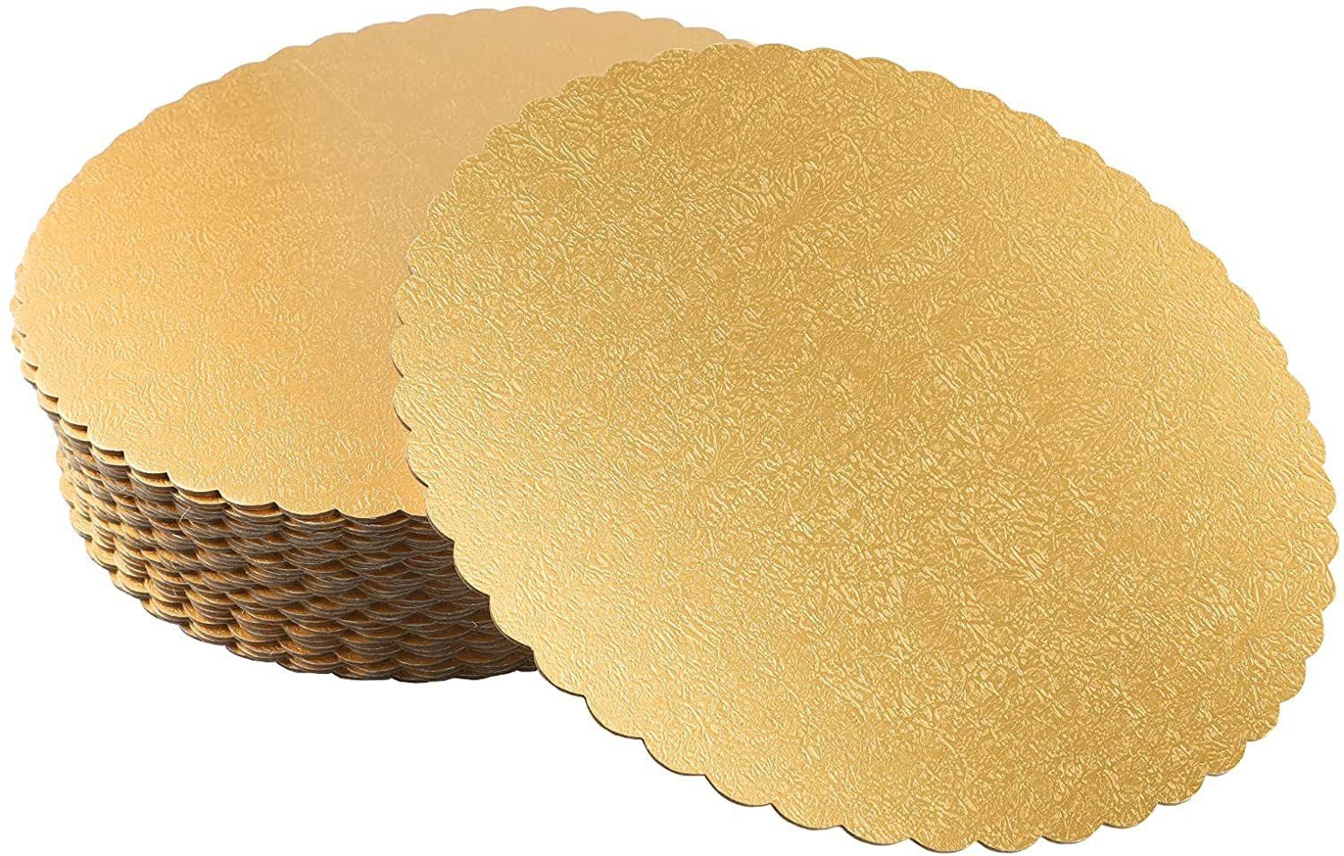 moonbell 8 INCH Round Flower Cut Cake Board, Base, 10 Piece Star Board Quality With Thermal Lamination Paper Cake Server-picture-16