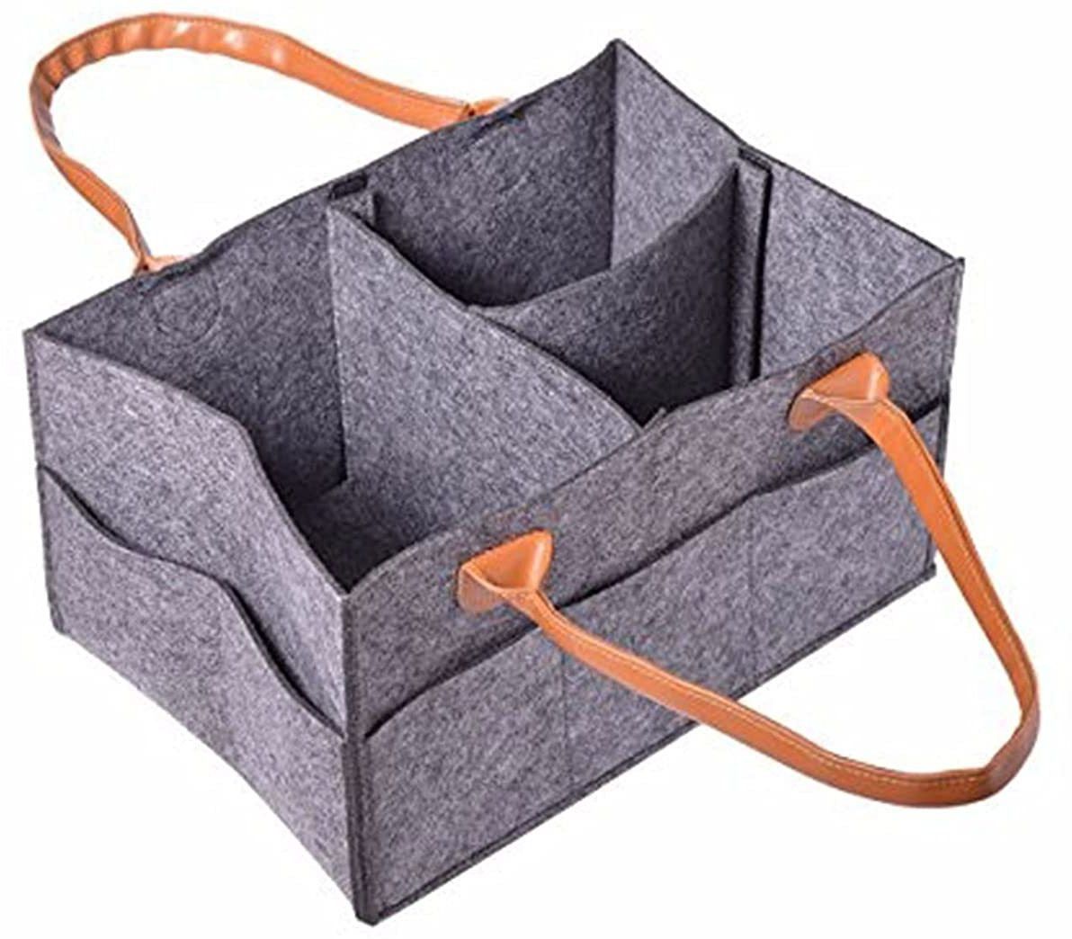 Baby Nappy Diaper Caddy Organizer with Removable Compartments Baby Diaper Caddy Organizer