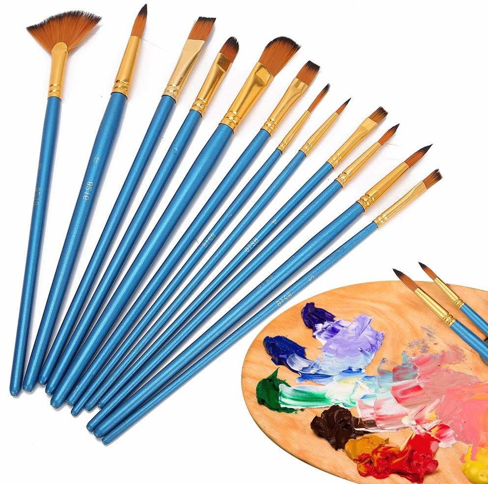 Painting Brushes Professional Round Pointed Nylon Hair for Acrylic Oil Painting-image-40