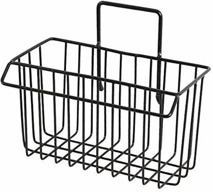Metal Bathroom Kitchen Napkin Bottle Holder, 16.4 X 9 X 9 cm, Black Iron Wall Shelf-image-13