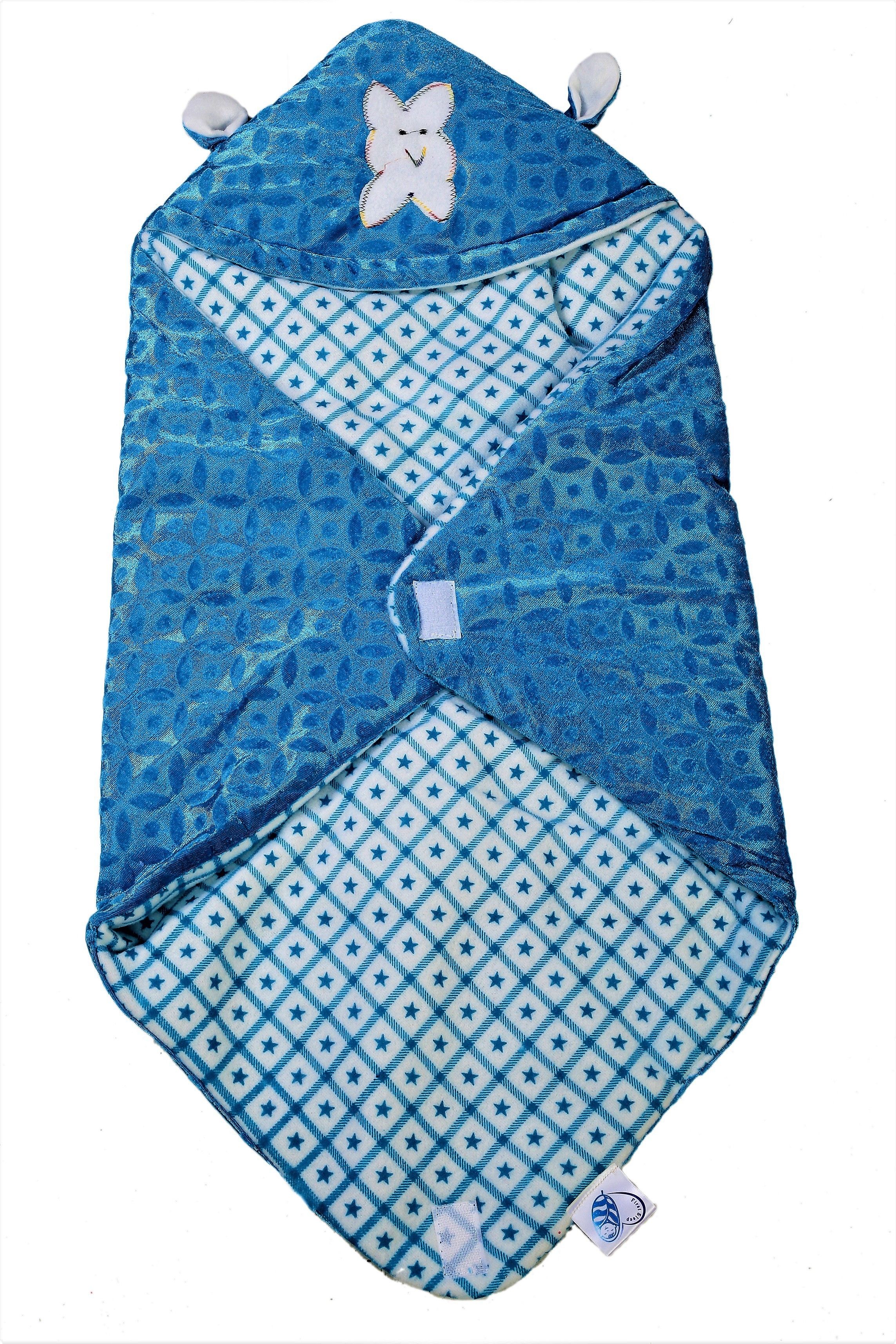 first sleep Printed Crib Hooded Baby Blanket for Mild Winter-picture-13