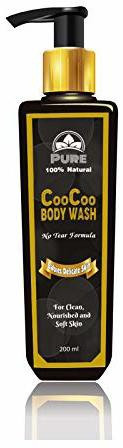 pure herbal CooCoo Body wash 200 ML/Gentle Cleanser for Deep Cleansing, Paraben Free, Sulphate Free image 1