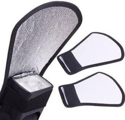 IJJA Silver White Flash Diffuser Reflector with Strep for Camera flash Diffuser (White, Black) camera flash light Diffuser image 1