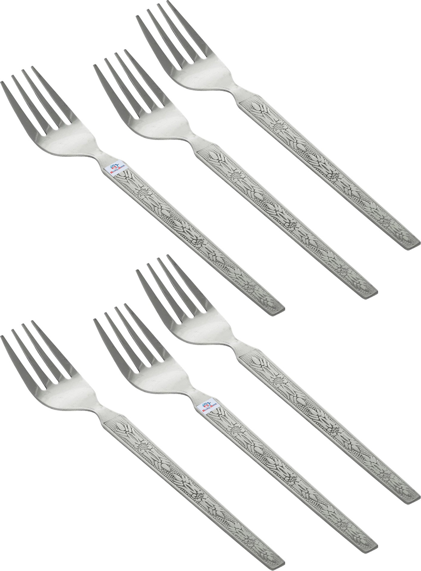 heart home Stainless Steel Dinner Fork, Fruit Fork, Roast Fork, Salad Fork Set image 1