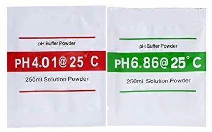 pH Meter Buffer Solution Powder for Precise and Easy PH Calibration, PH Calibration Powder Solution 6.86 & 4.00 pack of 2 pH Indicators