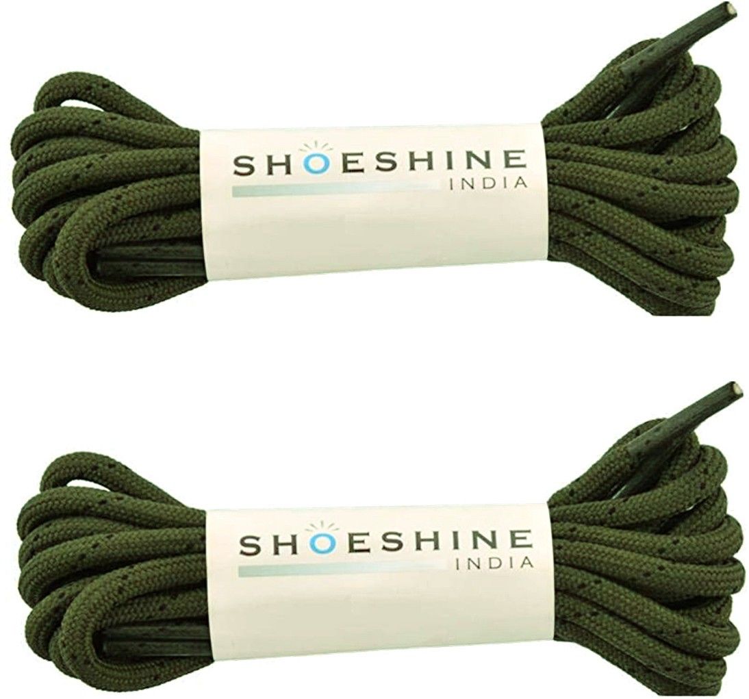 SHOESHINE Round Boot Lace Casual Hiking Shoelace 150cm 4mm Army color Shoe Lace