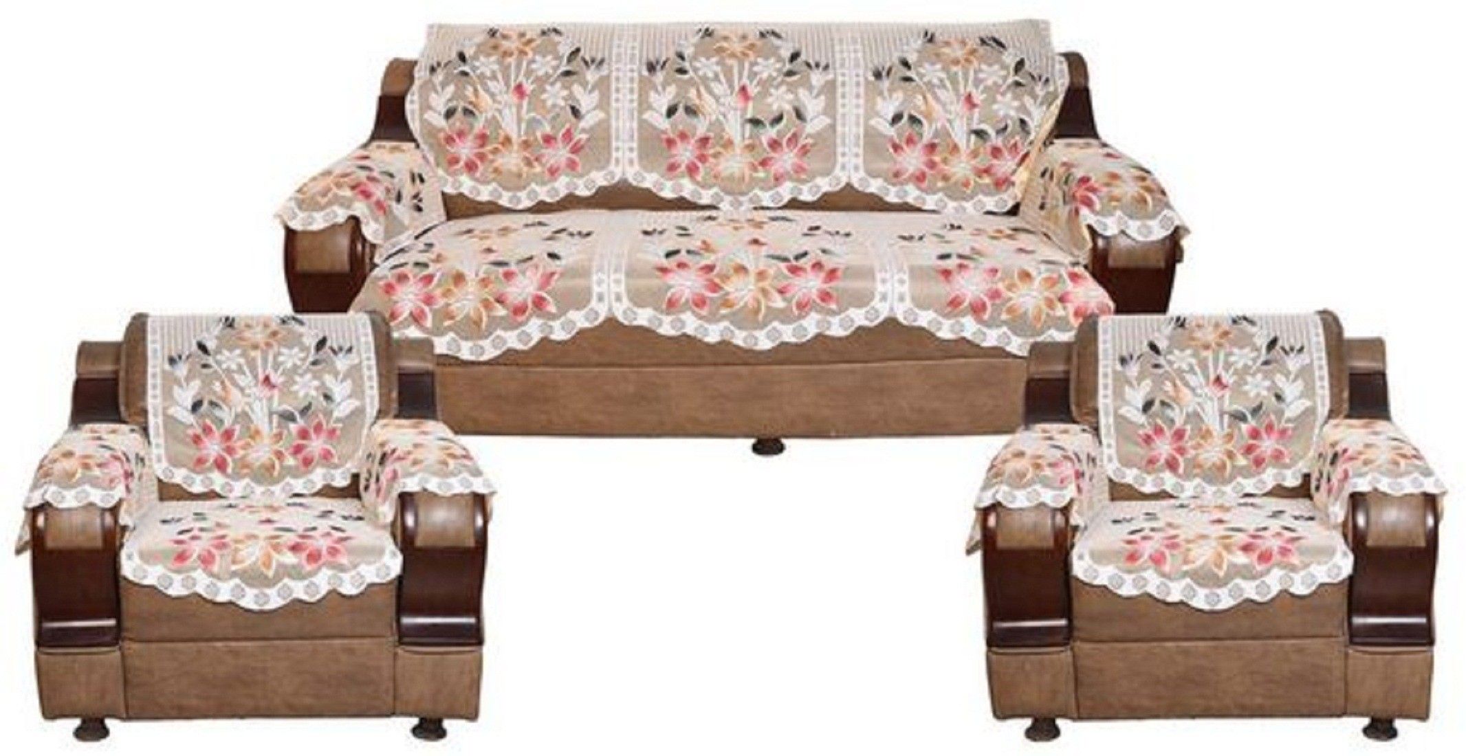 3FLOWER16PCSRUST Sofa Fabric