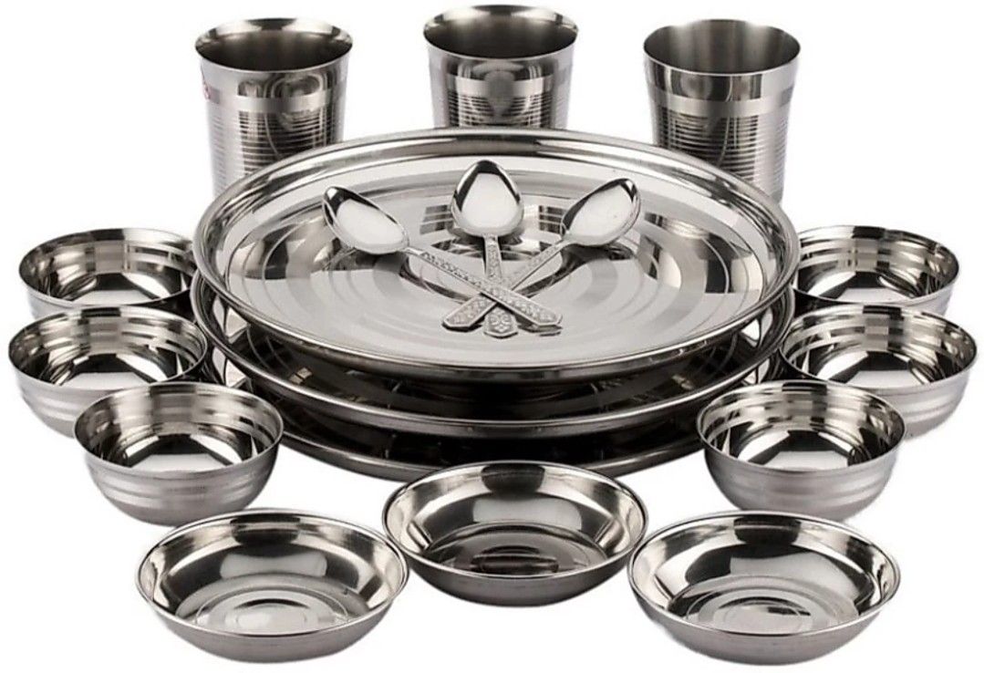 flipkart smartbuy Pack of 18 Stainless Steel Dinner Set-picture-24