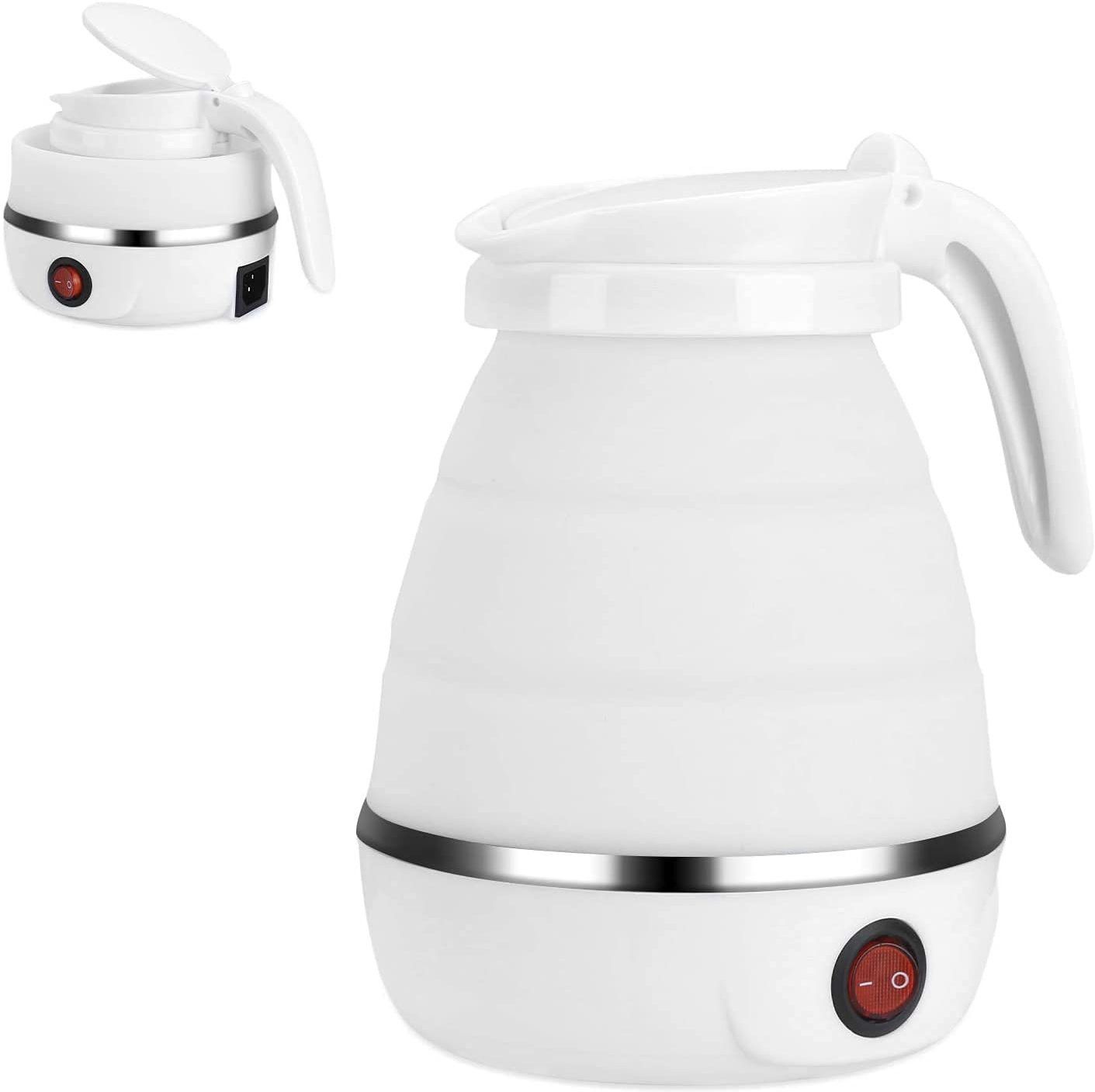 Small Electric Kettle Travel Folding Water Boiler Portable Silicone Household Electric Kettle 600W 220V Electric Kettle-image-2