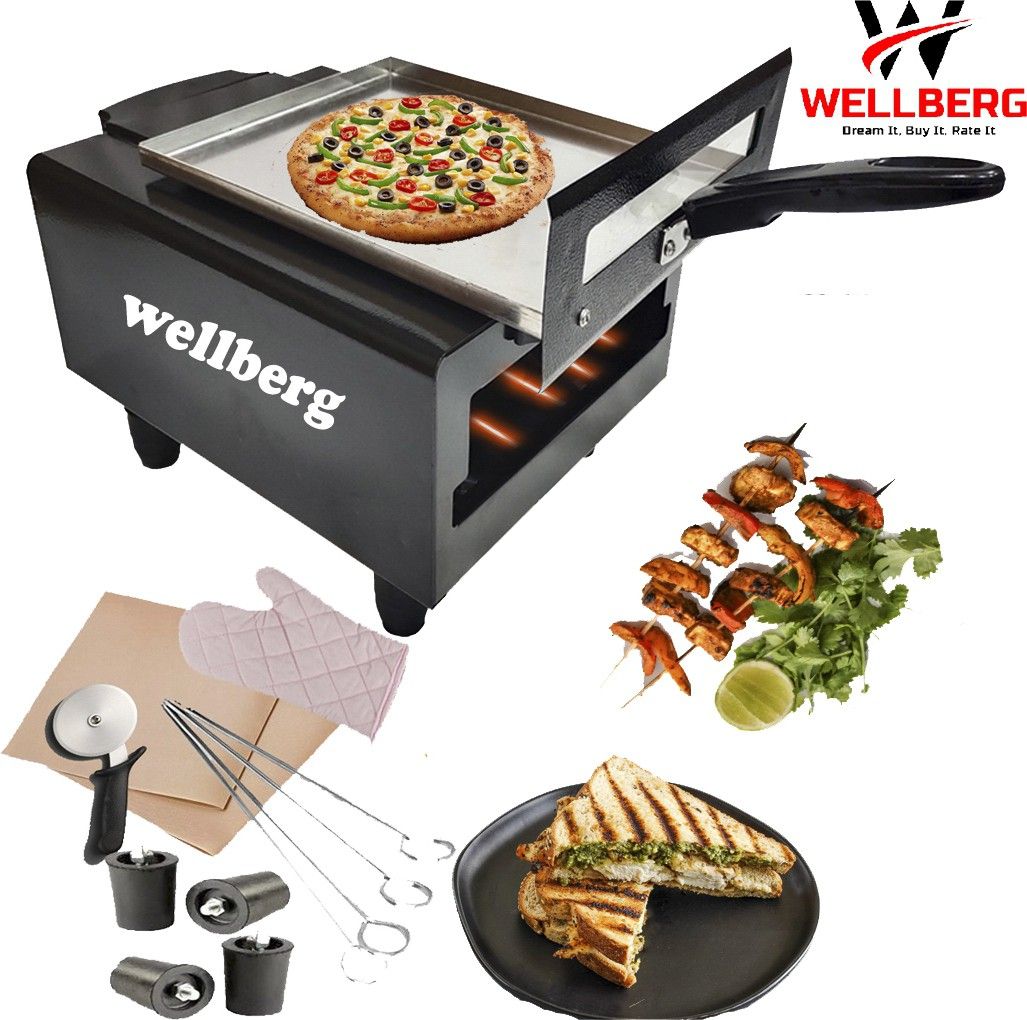 wellberg Cast Iron Electric Tandoor with Pizza Cutter, Magic Cloth, Grill, Skewers, Aluminium Tray and Recipe Book Electric Tandoor-picture-24