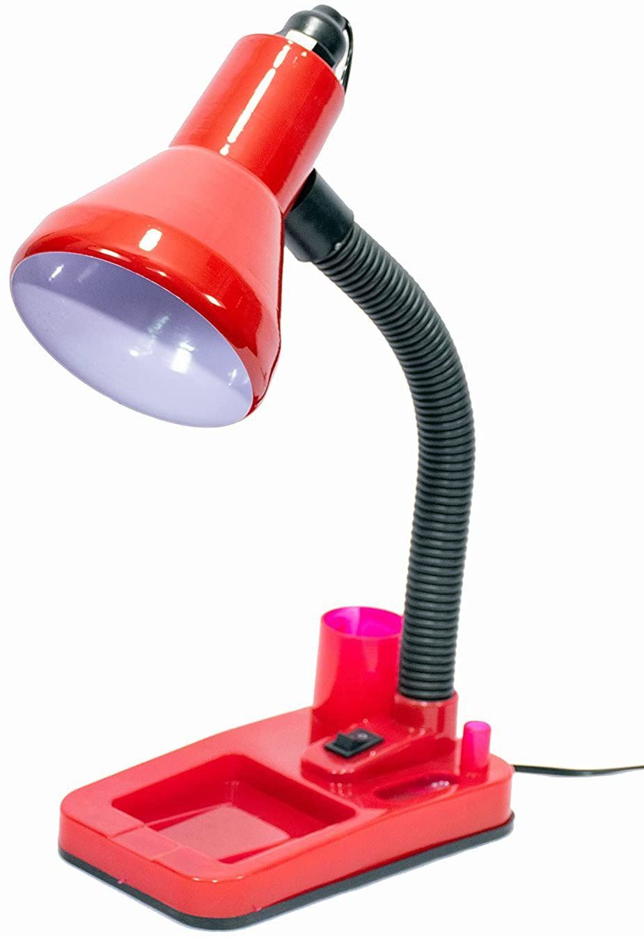 Study Lamp for Students with Metal Shade and Plastic Base | 316 Model (Red) Study Lamp