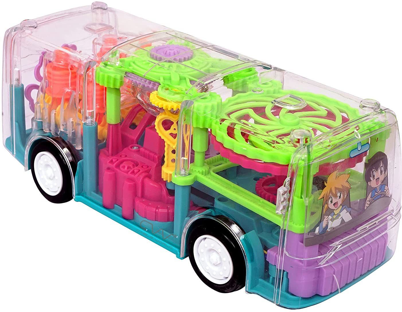Funny Gear Transparent Electric Concept Car Bus Sound Light Simulation Gear Mechanical Baby Puzzle Early Education kids Girl Toy-image-29