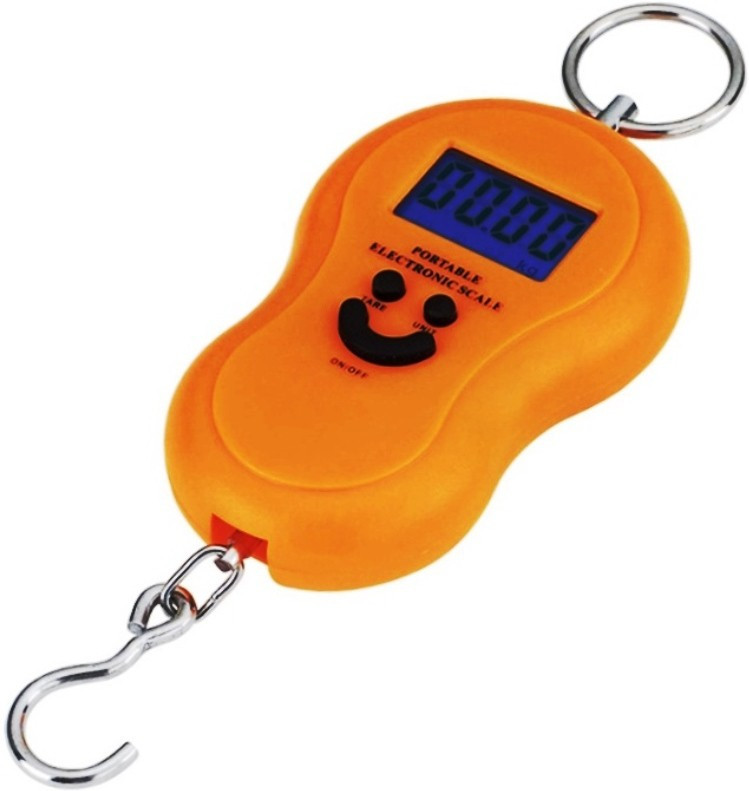 Qozent 50kg Portable Electronic Digital Weighing with LED Display and Handheld Hook Weighing Scale Smiely Weighing Scale image 1