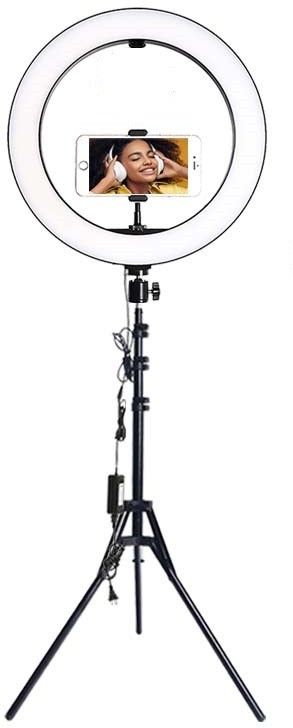 Wrapo Selfie Ring Light Tripod Kit, Phone Holder, Aluminum Stand Extends to , USB Powered, Compatible with iPhone & Android, 3 Color Modes, Video, Photos, Makeup, TikTok Ring Flash-image-23